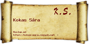 Kokas Sára névjegykártya
